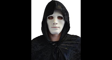 Partychimp Gezichtsmasker Mysterieus Masker Voor Bij Carnavalskleding Heren Carnavalskleding Dames Carnaval Accessoires Carnaval-Pvc- Wit