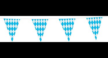 6x Vlaggenlijn Blauw / Wit Geruit Bavaria 10 meter - Vlaggenlijn Vlag Vlaglijn Festival Feest Party Feest Thema Oktoberfest