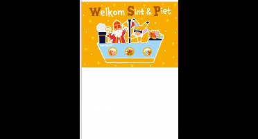 Zwaaivlaggetje Welkom Sint & Piet op Stoomboot