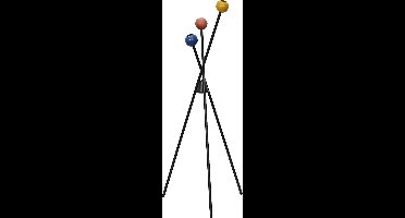 LEDVANCE DECOR vloerlamp Bubble van metaal met gekleurde bollen, 3-lichts, met E27-fittingen, biedt een stijlvolle verlichtingsoptie voor het moderne huis, lichtbronnen niet inbegrepen.