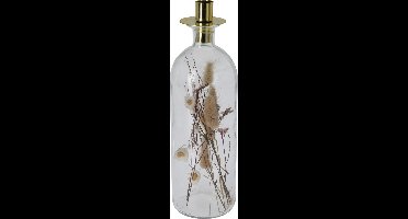 Kandelaar glas - kandelaar - droogbloemen in glas - droogbloemen boeket