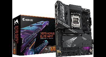 GIGABYTE X870 Aorus Elite WiFi7 - Moederbord - ATX - Socket AM5 - AMD X870 - DDR5 - USB 4 - Wi-Fi 7 - Realtek Audio
