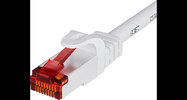 Qost - CAT6 internetkabel - 100% koper / SFTP - 10 Gbps / 250 MHz - RJ45 Connectoren - Patchkabel / Netwerkkabel - 2 meter - Wit