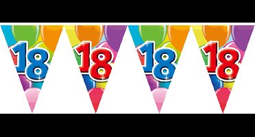 Vlaggenlijn 18 jaar 10 meter - Verjaardag Feestje Vlag Vlaggen Versiering Slinger Feestdecoratie Decoratie