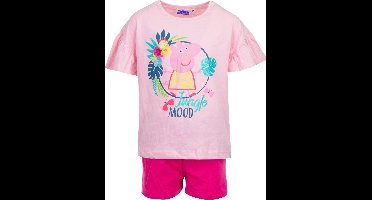 Peppa Pig Pyjama / Shortama - Roze - Katoen - Maat 104 (4 Jaar)