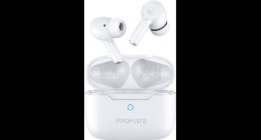 ProMate® ProPods - True Wireless Earbuds - Actieve Ruisonderdrukking - IntelliTouch Bediening - Bluetooth 5.3 - 25 Uur Speeltijd - Ergonomisch Ontwerp - Hoge-Fidelity Audio - Waterbestendig - IPX5 - Comfortabel en Duurzaam - Wit