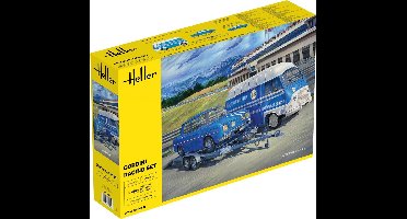 Heller Modelbouwpakket Auto - 50328 Renault Gordini Racing Set - Busje - Auto - Aanhanger Plastic - 1:24 - Modelbouw