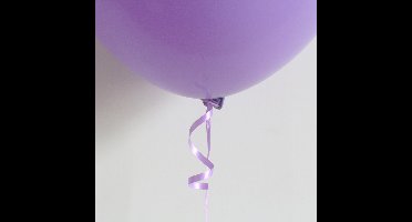 100x Automatische ballon snel sluiter met lint Paars - Ballonnen Feest Knopen