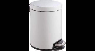 EKO - Serene pedaalemmer 5 liter - Steel Plastic - wit - Prullenbak