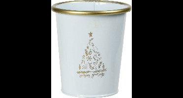 Metalen kerstemmertje, wit