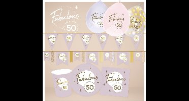 Ballonnen 50 jaar Fabulous 50 zakje 6 ballonnen- 50 jaar versiering / Haza witbaar 50 verjaardag versiering / 50 jaar ballonnen/ 50 jaar ballonnen trouwdag jubileum