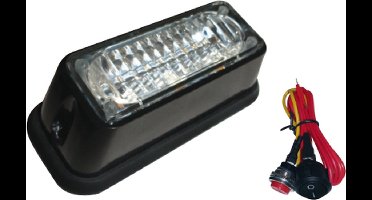 LED strobe lamp wit 91x34mm - 12/24V