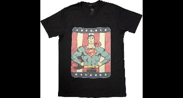 DC Comics Superman - Stripes Heren T-shirt - XL - Zwart