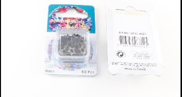 Scrapbooking Eyelet Ster  8mm 50 stuks Zwart Diameter gat 2.2mm