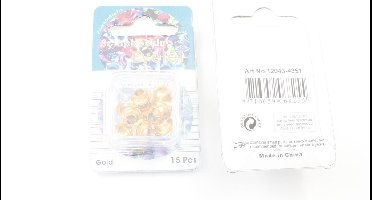 Scrapbooking Eyelet Bloem 10mm 15 stuks Goud Gat 4 mm