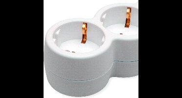VALUE 3-voudige stekkerdoos met schakelaar, wit, 1,5 m