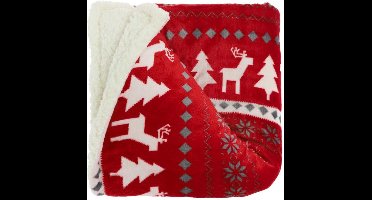 Unique Living kerst plaid Bing - 130x160cm - Dessin 1 - Kerstprint