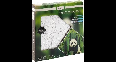 Nassau Fine Art schilderen op nummer panda 20 x 20 cm.