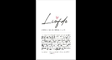 PosterMonkey - Poster - Woordenboek - Liefde - Cadeau voor man - Cadeau voor vrouw - Wanddecoratie - Woonkamer - Kantoor - 40x60 cm