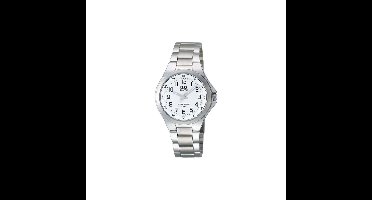 Q&Q Q618J204Y - Horloge - Analoog - Heren - Mannen - stalen band - Rond - Cijfers - Staal - Zilverkleurig - Wit