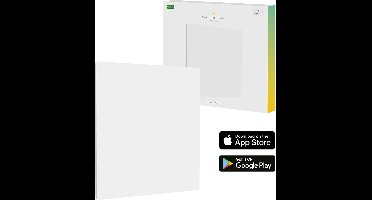 Hombli Elektrische Kachel – Smart Infrarood Verwarmingspaneel – Elektrische Radiator – Heater – 10m2 – 350W – Metaal