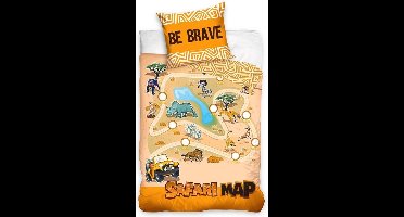 Dekbedovertrek Safari map 140 x 200 cm Katoen