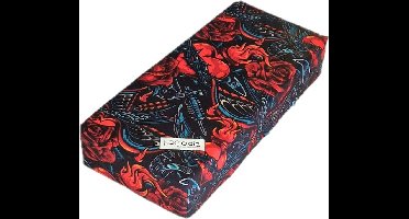 HOOODIE Big Cushie - Fietskussen Bagagedrager - Tattoo - Zwart - Rood - Kussentje fietsstoeltje