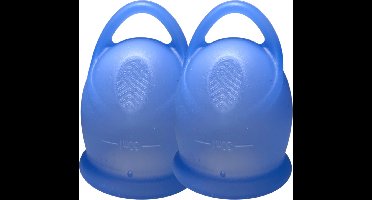 green-goose® Siliconen Menstruatie Cup - 2 Stuks - L - Blauw - Veilig, comfortabel en milieuvriendelijk