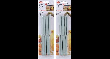 Keukenmesjes / schilmesjes - 20x stuks - RVS - grijs kunststof handvat - 16 cm - Aardappelschilmesjes