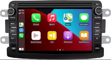 CarPlay Geschikt voor Dacia Lodgy 2012-2021 Android 12 navigatie en multimediasysteem 2GB RAM 32GB ROM