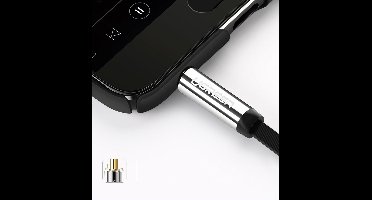 2 Meter – Zwart - Mannetje naar Mannetje - Premium 3.5mm haaks audiokabel Ultra Plat