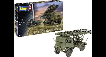 Revell Modelbouwpakket Militaire voertuigen - 03338 Fordson - BM-13-16 op WOT8 Katyusha/Cargo - Militaire Truck Plastic - 1:35 - Modelbouw