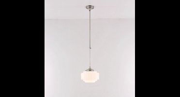 ArtDeco hanglamp opaalglas  ⌀ 30 - schoollamp  jaren 20 jaren 30