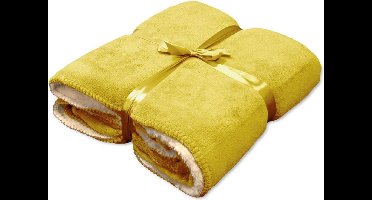Unique Living Coby Plaid - 130x160 cm - Bamboo Yellow