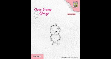 SPCS021 Nellie Snellen clearstamp Chickies - I am Chickie - kuikentje - vogel kuiken - stempel lente pasen