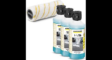 Kärcher Floor Cleaner Accessoire set Universeel - 2 microvezelrollen GEEL - 3x vloerreinigingsmiddel RM 536
