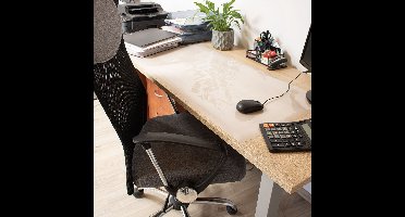 Springos Bureauonderlegger | Bureaumat | Bureauaccessoires | Antislip | Melkwit | 100 x 50 cm | 0.5 mm