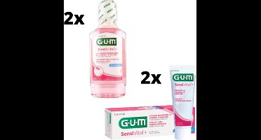 GUM SensiVital+ Voordeelverpakking - 2x Mondwater + 2x Tandpasta