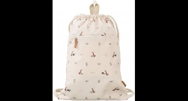 Fresk Zwemtas Meisjes – 38 x 27 cm – Gymtas – Waterafstotende Strandrugzak voor Kinderen – Zwemzak met Ophanglus – Zandkleurig - Rabbit