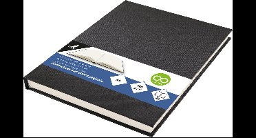 Kangaro - Dummyboek - A5 - zwart - 160 blanco pagina's - hard linnen cover - K-5306