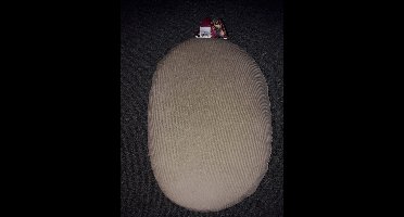 Hondenkussen - ovaal - 60cm - ribkoord - bruin