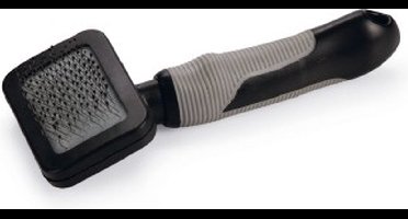 Beeztees Slickerborstel - Kattenverzorging - Zwart Grijs - Klein - 17,5x7x4 cm