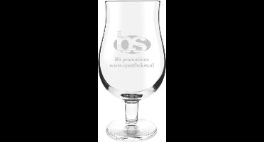 2 stuks Luxe Bierglas op voet 38 cl. met Gravure | Verjaardags Cadeau| Graveren van persoonlijke tekst en/of logo | sportbeker.nl | persoonlijk geschenk