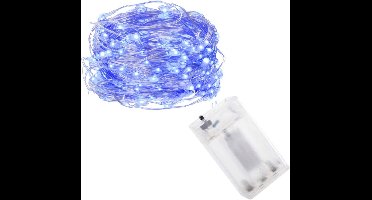 Springos Kerstverlichting | 9.9 m | Batterij  | 100 LED | Blauw