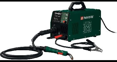 PARKSIDE Multifunctioneel lasapparaat - Geschikt voor 4 lasmethoden: MMA (staafelektroden), massieve draad, MIG (inert gas) en WIG (wolfraam-inert gas) - MMA-lasstroom: 30-140 A - MIG-lasstroom: 50-160 A - WIG-lasstroom: 30-200 A 2- 4 lasprocessen