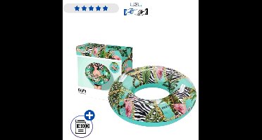 Bestway Zwemband 36302 114 cm - Opblaasbare Zwemring Voor Volwassenen En Kinderen Vanaf 12 Jaar - Grote Drijfring Voor Zwembad Strand Meer Vakantie Met Duurzaam PVC Materiaal Met Ebook