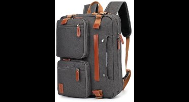 3-in-1 Laptoprugzak voor 15,6-17,3 inch Laptops - Donkergrijze Rugzak voor Reizen en School