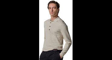 Profuomo polo lange mouw beige