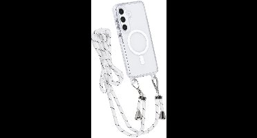 TUNIQ telefoonhoesje voor Samsung Galaxy S24 Plus - MagSafe backcover met koord - Wit