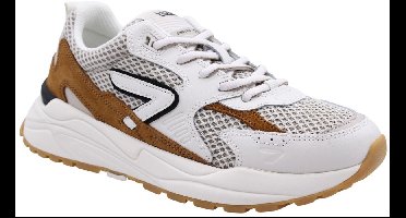 HUB Grid-m Sneakers Heren - Leren Sneaker - Wit - Maat 40